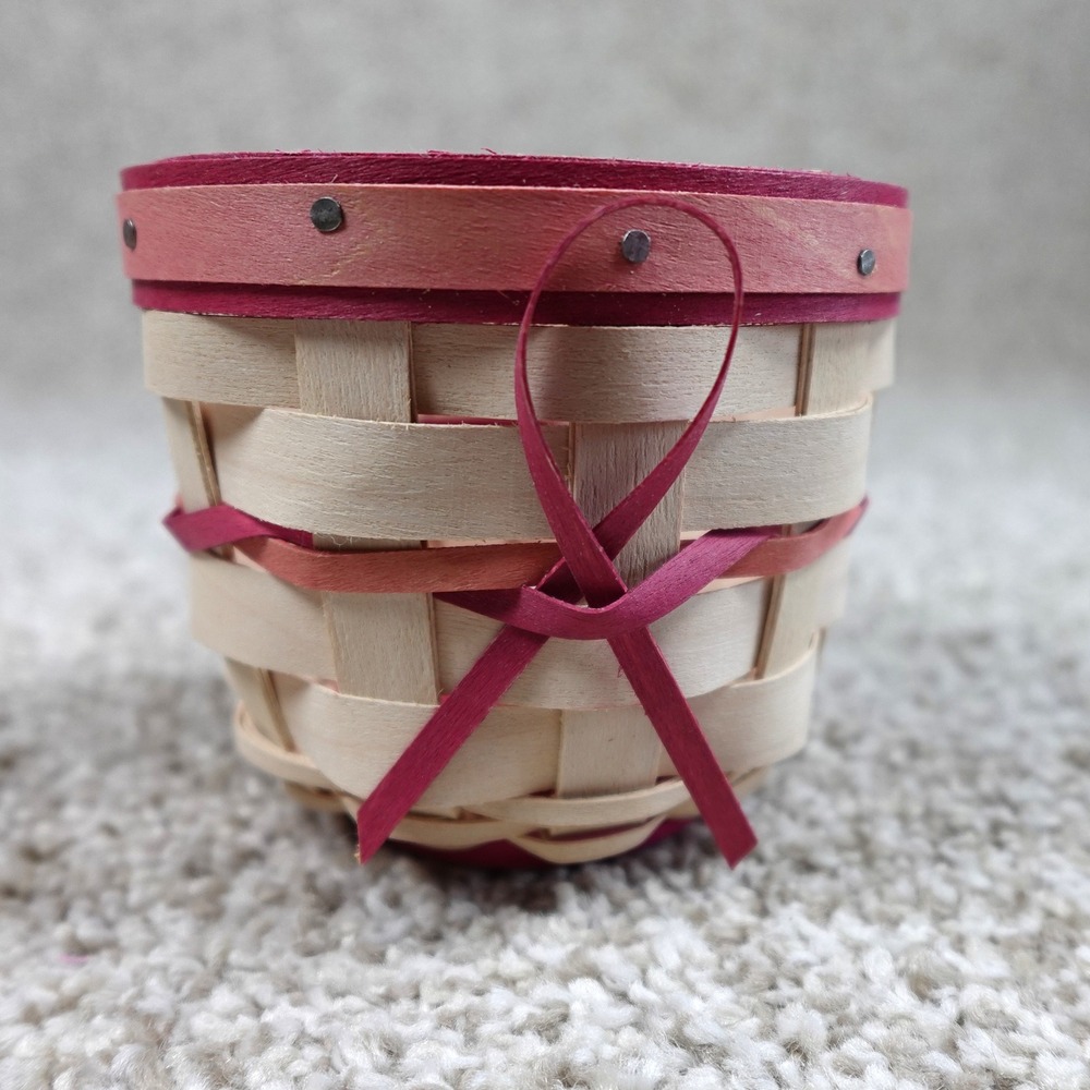 Longaberger 2013 Horizon of Hope Basket Pink Ribbon Handwoven American Cancer